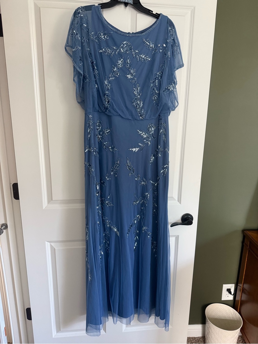 PAPELL Studio Embellished Blue Evening Gown